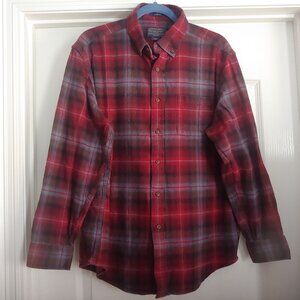 Pendleton Mens Flannel Shirt Mason Red Camping Dad Outdoors L